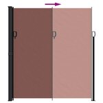 vidaXL Auvent latéral rétractable marron 220x500 cm