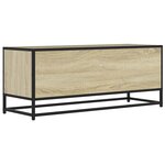 vidaXL Meuble TV chêne sonoma 100x34 5x40cm bois d'ingénierie et métal