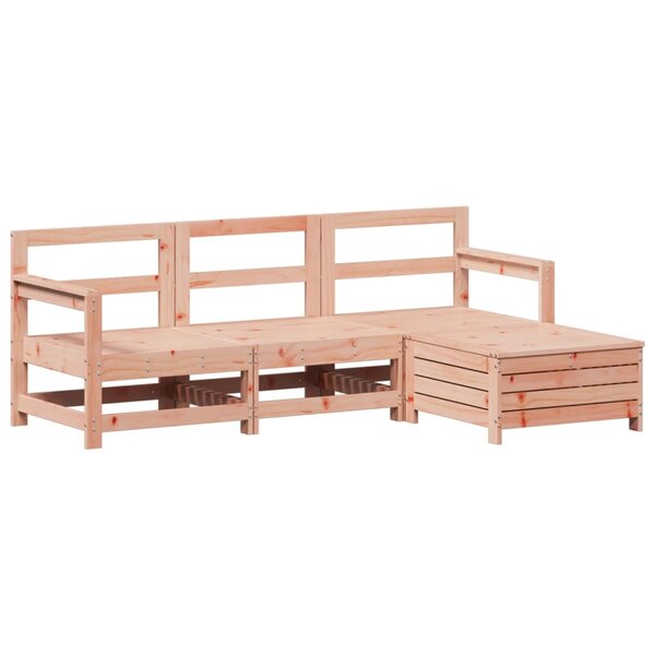 vidaXL Salon de jardin 4 Pièces bois massif sapin de douglas