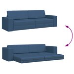 vidaXL Canapé Lit au Sol 2-en-1 Bleu 245x150x60 5 cm Tissu