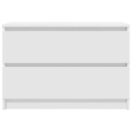 vidaXL Meuble TV blanc 80x35x54 cm bois d'ingénierie