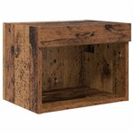 vidaXL Unités murales TV avec LED 5 Pièces Bois ancien Bois d'ingénierie