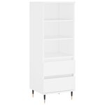 vidaXL Buffet haut Blanc 40x36x110 cm Bois d'ingénierie