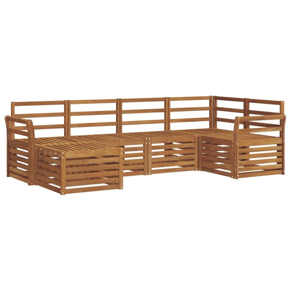 vidaXL Ensemble de canapés d'extérieur 6 pc Naturel Polyester