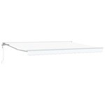 vidaXL Auvent rétractable électrique Blanc 5 x 3 m
