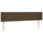 vidaXL Tête de lit à LED Marron foncé 163x16x78/88 cm Tissu