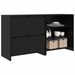 vidaXL Buffet 2 Pièces Chêne noir 70 x 41 x 75 cm Bois d'ingénierie