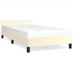 vidaXL Cadre de lit avec tête de lit Crème 80x200 cm Similicuir