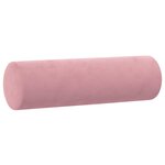 vidaXL Canapé 2 places avec oreillers décoratifs rose 120 cm velours