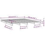 vidaXL Lit de palette sans matelas blanc bois massif