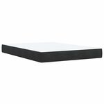 vidaXL Sommier à lattes de lit avec matelas Noir 140x200 cm Velours