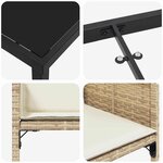 vidaXL Ensemble de salle à manger pour jardin 5 Pièces Beige Poly rotin