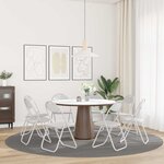 vidaXL Chaise pliante 8 Pièces Blanc 48 x 43 5 x 81 cm Simili cuir