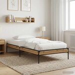 vidaXL Cadre de lit Chêne artisanal 80 x 200 cm Bois d'ingénierie