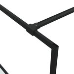 vidaXL Paroi de douche Noir 115x195 cm Verre ESG demi-dépoli