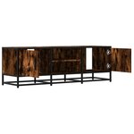 vidaXL Meuble TV chêne fumé 120x35x41 cm bois d'ingénierie et métal