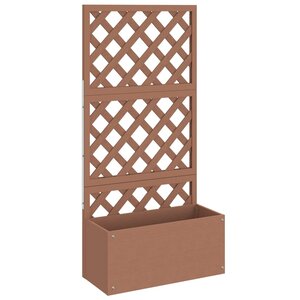 vidaXL Jardinière en treillis Marron 65x33x135 cm WPC