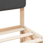 vidaXL Cadre de lit avec tête de lit rembourrée Gris foncé 80 x 200 cm