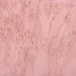 vidaXL Tapis en Fourrure Synthétique de Lapin Rose Ø 160 cm Polyester