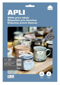 P10  Feuilles  1890 Étiquettes Multi-Usage Blc Enl 25 4X10