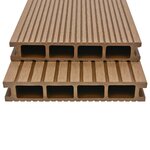 vidaXL Panneaux de terrasse creux et accessoires WPC 30 m² 2 2 m Teck