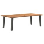 vidaXL Table à manger marron clair bois de chêne massif rectangulaire