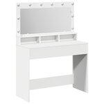 vidaXL Coiffeuse avec miroir Blanc 100 x 41 x 135 cm Bois d'ingénierie
