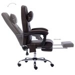 vidaXL Chaise de bureau de massage Marron Similicuir