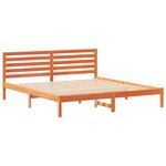 vidaXL Cadre de lit Marron cire 180 x 200 cm Bois massif en pin