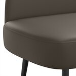 vidaXL Banc rembourré avec dossier Gris 110 x 60 x 76 cm Simili cuir