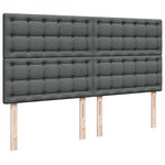 VidaXL Cadre de lit ottoman avec matelas gris foncé 160x200cm tissu