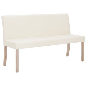 vidaXL Banc 139 5 cm Crème Similicuir