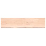 vidaXL Étagère murale 220x50x(2-6) cm bois de chêne massif non traité