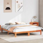 vidaXL Cadre de lit sans matelas cire marron 160x200cm bois pin massif