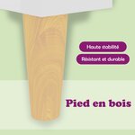 vidaXL Tables de chevet pieds en pin 2 Pièces blanc brillant 40x35x50 cm