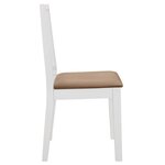 vidaXL Chaises à manger avec coussins lot de 4 blanc bois solide