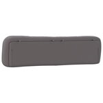 vidaXL Coussin de tête de lit gris 200 cm similicuir