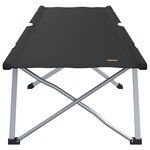 vidaXL Lits de camping pliants 2 Pièces avec sac de transport Noir Tissu Oxford 600D