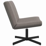 vidaXL Chaise d'appoint Taupe Tissu  Base en métal Standard Ergonomique