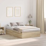vidaXL Cadre de lit Chêne sonoma 190 x 120 x 31 5 cm Bois d'ingénierie