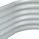 vidaXL Lit surélevé de jardin 400x80x44 cm Acier galvanisé Argenté