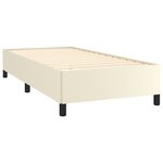 vidaXL Cadre de lit Crème 100x200 cm Similicuir
