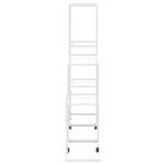 vidaXL Support pour plantes sur roues 94 5x25x92 5 cm Blanc Métal