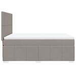 vidaXL Sommier à lattes de lit avec matelas Taupe 140x200 cm Tissu