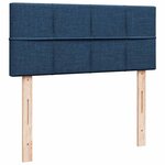 vidaXL Sommier à lattes de lit avec matelas Bleu 120x200 cm Tissu