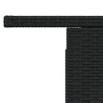 vidaXL Table de jardin noir 100x55x73 cm résine tressée et bois acacia