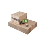 Pack and Move - Lot 25 cartons déménagement hauteur modubale : variable - 50 x 40 x 20-30 cm - Poignées renforcées - 1 adhésif offert