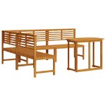 vidaXL Ensemble de dining de jardin en bois d'acacia 4 pièces
