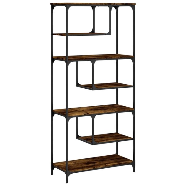 vidaXL Bibliothèque chêne fumé 81x36x176 cm bois d'ingénierie
