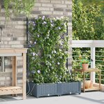vidaXL Pots de jardin Gris clair 80 x 40 x 126 cm Acier